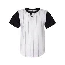 Black And White Striped Baseball Jersey White Body W Black Badger Pinstripe Baseball Jersey By Badger Baseball Jerseys Pinstripe White Bodies
