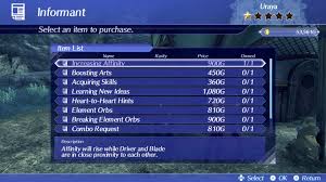 List Of All Informant Merchant Answers Guide In Xenoblade
