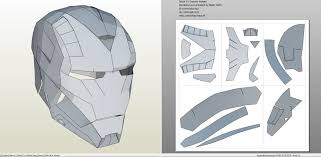 Iron Man Mark 15 Helmet Foam Pepakura Eu Iron Man Helmet Iron Man Iron Man Cosplay