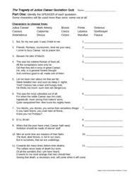 Tragedy Of Julius Caesar Shakespeare Quote Quiz With Key Julius Caesar Shakespeare Quote Quiz Shakespeare Quotes