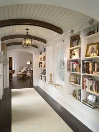 19 ways to perk up a forgotten hallway. If You Are Lucky Enough To Have Wide Hallways Take An Extra Foot And Add Some Display Shelves For A Library Collection Or Family Photos Home House Dream House