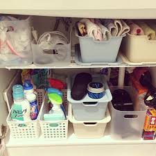 バス トイレ つっぱり棒 洗面台下収納 脱衣所収納 新居 などのインテリア実例 2017 10 06 13 41 40 roomclip ルームクリップ 収納 収納 アイデア 洗面所下 収納