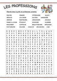 Grille Professions Mots Cacha C S French Worksheets Teaching French French Teaching Resources