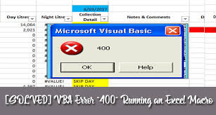 Solved Vba Error 400 Running An Excel Macro