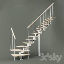 3d Models Staircase Stairs To The Attic Stairs Staircase 3d Model