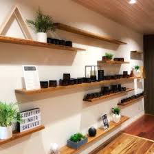 Solid wood floating mantel shelf rustic with concealed shelf brackets wooden. Floating Timber Shelves Custom Made To Order From Australian Hardwoods