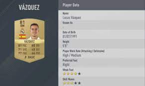 Fifa 21 ultimate team vazquez review, tots vazquez, 92 vazquez, vazquez fifa 21, fifa hey guys, today we review tots vazquez who is literally the most complete player in fifa 21. Real Madrid Fifa 17 Spielerwerte