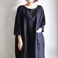 昨日のシンプルワンピース すとんっ としたシルエットが ナチュラルな暮らしを楽しむ服が出来ました handmade sewing linen clothes wear ハンドメイド ソーイング ミシン部 ハンドメイド大人服 ファッション fashion normcore style