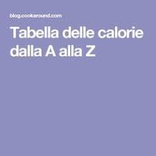 Scopri come cucinare i cibi inseriti nel tuo programma alimentare, come abbinarli al meglio e come utilizzarli per approfittare delle loro tante virtù. Tabella Delle Calorie Dalla A Alla Z Calore