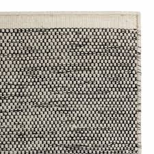 Black And White Wool Rug Kolong Wool Rug Off White Black 140x200 Cm In 2020 Rugs Wool Rug Carpet Runner