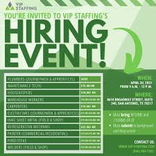 In 2019, san antonio, tx had a population of 1.55m people with a median age of 34.4 and a median household income of $53,751. Job Fair In San Antonio Texas Vip Staffing