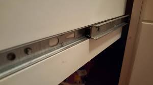 a drawer on slides with no levers