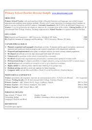 Teacher cv examples + guide. Simple Primary School Teacher Resume Templates At Allbusinesstemplates Com