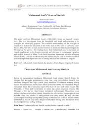 Firman allah subhanahu wa ta'ala; Pdf Muhammad Asad S Views On Shari Ah