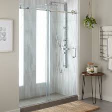 60 Dorsey Frameless Sliding Shower Door Showers Bathroom Sliding Shower Door Shower Doors Frameless Sliding Shower Doors