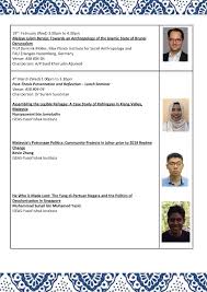 Working as head of department in government polytechnic. Malay Studies Seminar Series Semester 2 Ay2019 2020 Malay Studies Nus