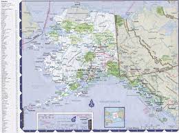 Roads, highways, streets and buildings on satellite photos. Map Of Alaska With Cities And Towns Map Highway Map Alaska