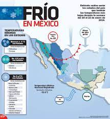 Enterate Que Estados Del Pais Tendran Las Temperaturas Mas Bajas Infographic Historia De Mexico Mexico Trabajo Medio Ambiente