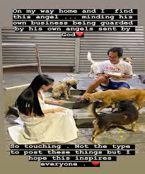 Heart Evangelista Hanging Out W A Homeless Guy His Stray Dogs Photo