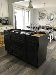 Using anna's plan for base cabinets, i expanded our small kitchen island from 20 deep to about 40 deep and added a pecan live edge top made of 1x4's. Turning Base Cabinets Into A Kitchen Island Just Call Me Homegirl
