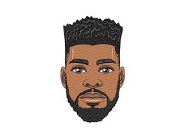 Machine Embroidery Design, Man Portrait