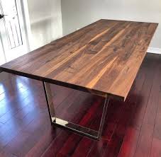 Sleek Straight Edge Walnut Table With Oil Finish And Chrome Legs Email Us Today At Info Jeffmackdesigns C Dining Table Bases Walnut Table Walnut Dining Table