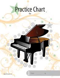 Non Calendar Based Music Practice Chart Piano Picture