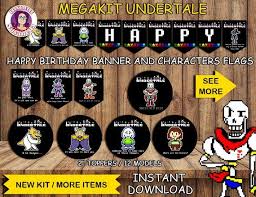 Mega Kit Undertale En Ingles Descarga Inmediata Decoracion Cumpleanos Undertale Undertale Pa Happy Birthday Signs Happy Birthday Banners Birthday Printables