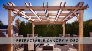 Rain canopies frameworks are created of solid and durable materials, with some having magnetic and folding screens. Pergola Retractable Canopy Outdoor Living Today Youtube
