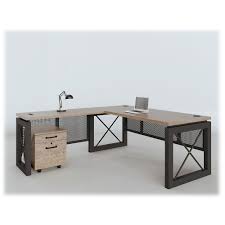 Urban Compact Reversible L Desk With Pedestal 60 W X 80 D L Desk Office Table Design Desk Design