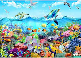 Grand canyon national park poster art of the wpa. Amazon Com Huadada 1000 Piece Puzzles For Adults Undersea World Jigsaw Puzzle For Adults And Kids 1000 Pieces Cool Ocean Scene Colorful Jigsaw Puzzles 27 56 X 19 67 Toys Games