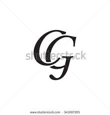 Cg Initial Monogram Logo Letras Para Tatuagem Monograma Fotos