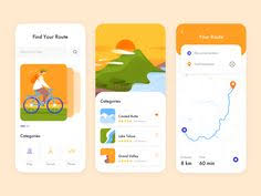 Mobile App Bikemap App Interface Design App Design Inspiration Interface Design