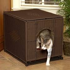 Cat litter box cover, pet furniture, cat house, modern litter box cabinet made of spruce wood with double door opening and side entrance. 10 Best Cat Litter Box Furniture Enclosures 2021 Reviews Hepper
