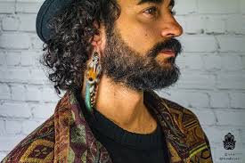 Silver Raven Skull Feather Earring for Men Mens Long Green Drop Feather  Bohemian Earring Bird Skull Gothic Earring Gypsy Ethnic Earring