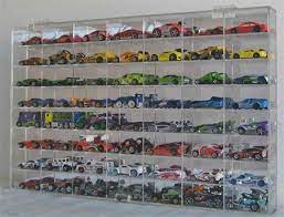 Beautiful hand crafted oak shot glass or 1/64 scale nascar hauler 1/64 scale semi display case with sliding door. Amazon Com 1 64 Scale Toy Cars Wheels Matchbox Display Case Wall Cabinet Rack 56 Compartment Hot Ahw64 56 Toys Games