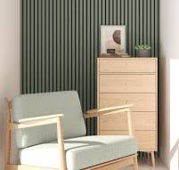 Olive Green Acoustic Slat Wood Wall Panels - Limited Edition