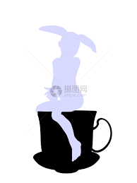 白兔西尔休伊特说明童话女士红桃女性皇后剪影白兔子插图高清图片下载-正版图片322191052-摄图网