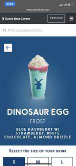 Dinosaur Egg Dutch Bros Drinks Dinosaur Eggs Perfect Drinks