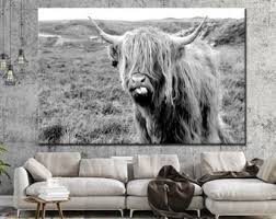 Etsy Your Place To Buy And Sell All Things Handmade Large Canvas Prints Cow Canvas Modern Wall Art