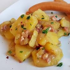 Lauwarmer Kartoffelsalat Mit Speckwurfel Omas 1 Euro Rezepte Lauwarmer Kartoffelsalat Kartoffelsalat Speckkartoffelsalat