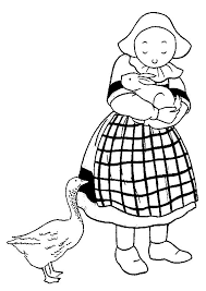becassine coloriage dessin enfantin de noel