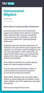 Trt Ersin Duzen In Maasini Acikladi