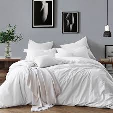 This comforter set is comfy and soft, while the button stitch quilting and double flange edging allow for an upscale designer feel at a reasonable cost. Swift Home 100 Cotton Washed Yarn Dyed Chambray Duvet Cover Sham Bedding Set Almond Ultra Soft Luxury Natural Wrinkled Look Twin Twin Xl Bedding Home Kitchen Svanimal Com