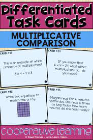 Differentiated Task Cards Help Your Students Practice Multiplicative Comparison Word Problems U Multiplicative Comparison Word Problem Worksheets Word Problems