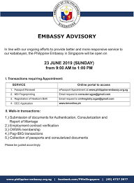 No visa required for a stay not exceeding 21 days. Embassy Advisory Philippine Embassy In Singapore Facebook