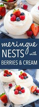If you are in a pinch and you only have light brown don't worry you will still have a very tasty meal. Meringue Nests With Berries And Vanilla Cream Recipe Summer Desserts Light Summer Desserts Vanilla Recipes