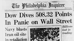 Higher gasoline prices and more imported oil from the middle east would be additional pains. Black Monday 1987 Remembering The Worst Day In Wall Street History
