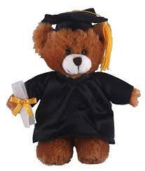 Soft Plush Brown Bear In Graduation Gown Cap With Logo Imprint 8 Soft Plush Graduation Cap And Gown Graduation Gown