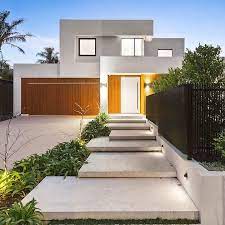 Hungry Wolf Studio On Instagram The Big Picture Floating Concrete Entry Designed By Njlandscapes House Exterior Entrance Design Door Design Modern